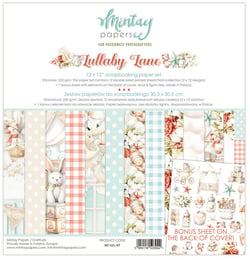 Pochette de 12 feuilles recto verso Mintay Lullaby Lane