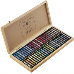 Pastels à l'écu - Sennelier - Tendres - Coffret bois - 50 couleurs assorties