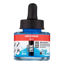 Flacon encre acrylique Acrylic Ink Amsterdam 30ml bleu brillant