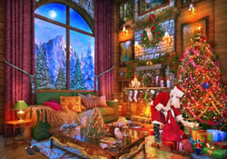 Puzzle 2000 pièces - Christmas Lodge - Bluebird Puzzle