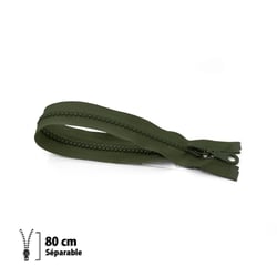 Fermeture éclair Z54 - moulée 6mm Séparable - 80 cm