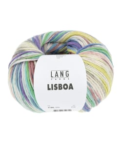 Pelote de Coton à tricoter LISBOA - 100gr – Lang Yarns - 100% coton, légèreté et éclat inspirés du Portugal 06 Multicolore