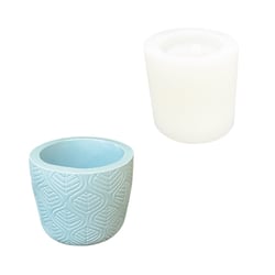 Moule en silicone ø 7,5cm x 6cm - Pot de fleurs motifs