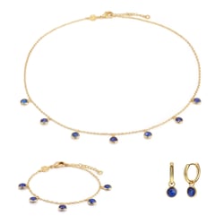 Collier, bracelet et boucles d'oreilles Gemia en pierres Lapis-lazuli - Sloya