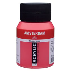 Peinture Acrylique - Rouge transparent moyen - 317 - Amsterdam - Pot de 500ml