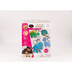 Crystal Art - CRYSTAL ART Kit Porte clés x3 Dinosaures