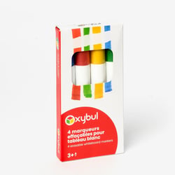 4 marqueurs effaçables pour tableau Oxybul