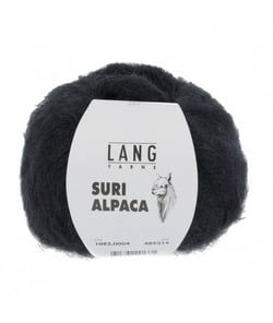 Pelote de 100% Alpaga SURI ALPACA - 25GR - Lang Yarns 0004 Noir