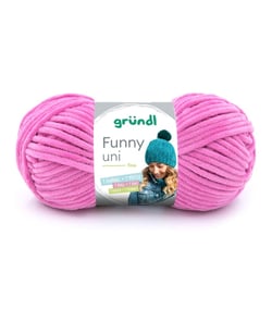 Fil à tricoter effet velour FUNNY - Grundl - 100 Gr - Oeko-Tex 10 Rose