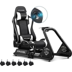 Siège de simulation PC - GTS03-890-WT - GTPLAYER - Noir/Blanc - Haut-parleurs 3D