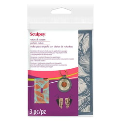 2 pochoirs de sérigraphie nature - Sculpey