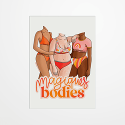 Carte postale - La Renarde Bouclée - Magiques bodies - 14,8 x 10,5 cm - Made in France