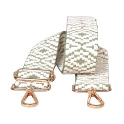 Bandoulière sangle de sac imprimé ethnique 40mmx140cm vert normandie