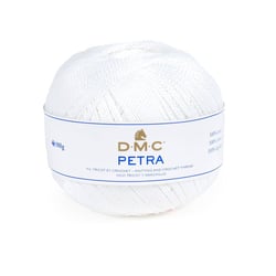 Pelote de laine - 100% coton - Blanc - B5200 - DMC - Petra - Grosseur 8