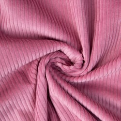 Tissu Velours côtelé uni Vieux rose
