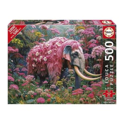 Puzzle 2D 500 pièces - Éléphant Fleuri - EDUCA