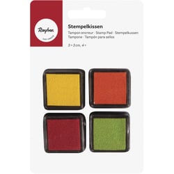Tampon encreur mini kit - Spring, 3x3cm, 4 pces