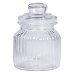 Verre à provision, rainuré, 11cm ø, 15cm, avec couvercle, 625ml