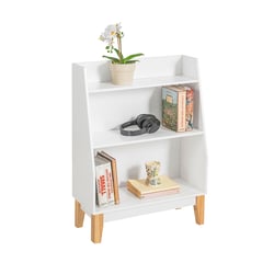 SoBuy KMB47-W Bibliothèque Étagère à Livres, Porte-revues avec 3 étagères