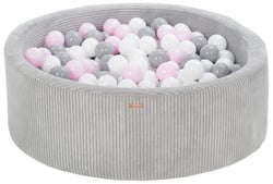 Piscine à balles 300 balles 90 cm gris, rose (pastel) - Velinda
