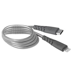 Force Power Câble Ultra-Renforcé USB-C vers Lightning 3A PD 60W Certifié MFi 1.2m Gris