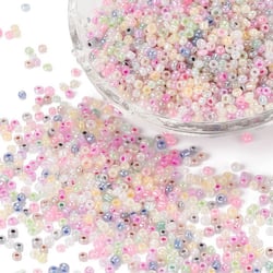 1000 Perles de rocaille multicolore pastel Diamètre 2 mm 12/0 - creation bijoux