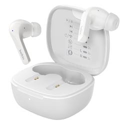 Belkin Écouteurs Sans Fil Bluetooth 5.2 Double Microphone Réduction de Bruit Blanc