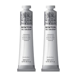 Lot peinture à l'huile - de 2 tubes - blanc de titane  - Winsor & Newton