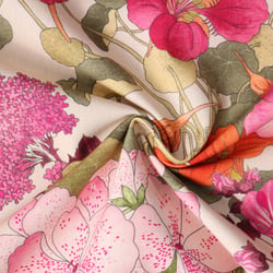 Tissu Toile Canva Capucina sur fond Naturel