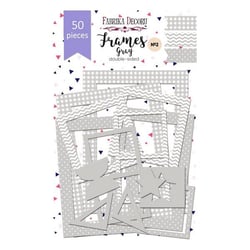 Die Cuts cadre, encadrement photo Fabrika Décoru POIS CARREAUX ZIG ZAG GRIS