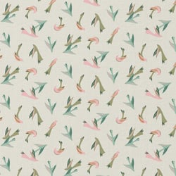 Tissu Coton imprimé Arty Voltige sur fond Blanc cassé