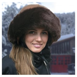 COOLCASC EXCLUSIVE Casque en Fourrure Marron Bronze