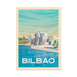Affiche 30x40 cm - Bilbao - Olahoop Travel Posters