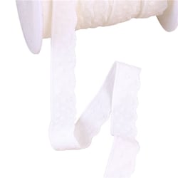 Elastique lingerie facon dentelle 17mm blanc au mètre