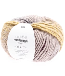 Pelote de laine à tricoter CREATIVE MELANGE CHUNKY - Rico Design 65 Multicolore