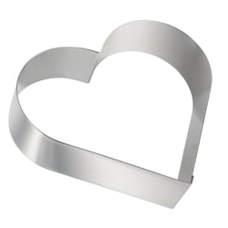 Nonnette cœur - inox - 275 x 240 x 45 mm