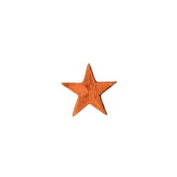 Lot de 3 écussons thermocollants étoile orange 3cm