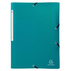 Chemise à élastiques 3 rabats PP OPAK - A4 - Vert foncé - x 50 - Exacompta