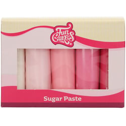 FunCakes Pâte à Sucre Multipack Palette Rose - 5x100g
