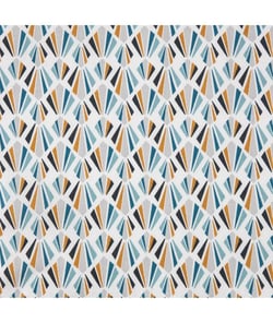 Tissu coton Payani de 150 cm de largeur Gris Clair/paon multicolore vendu par 50 cm
