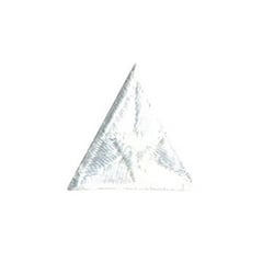 Lot de 3 écussons thermocollants mouche triangle brodé blanc 2x2cm