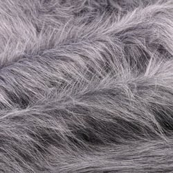 Tissu Fausse fourrure Fantasia sur fond Gris