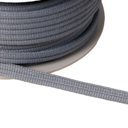 Double cordon 9mm gris au mètre