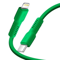 Forever Câble de Charge 2.4A et Synchro USB-C vers Lightning 27W 1,8m Vert