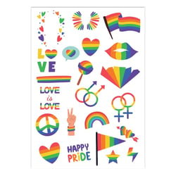 Tatouages éphémères - arc-en-ciel