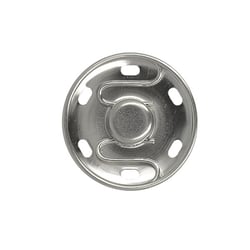 2 boutons pressions à coudre 30mm argent
