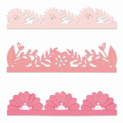 Matrices de découpe Thinlits Sizzix - Bords floraux audacieux - Olivia Rose