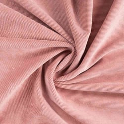 Tissu Velours Côtelé lavé  Eden envers fausse fourrure uni  Rose