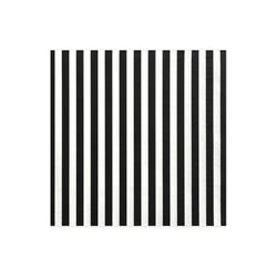 20 Serviettes Rayées Noir/Blanc - Pirate Le Rouge