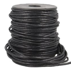 Bobine 35m cordelière aspect cuir 2mm noir